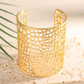 Ladies Open Bangle with Artistic Coral Pattern Symbol Fashion