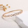 Ladies bracelet with elaborate infinity symbol and sparkling zirconia Symbol Fashion