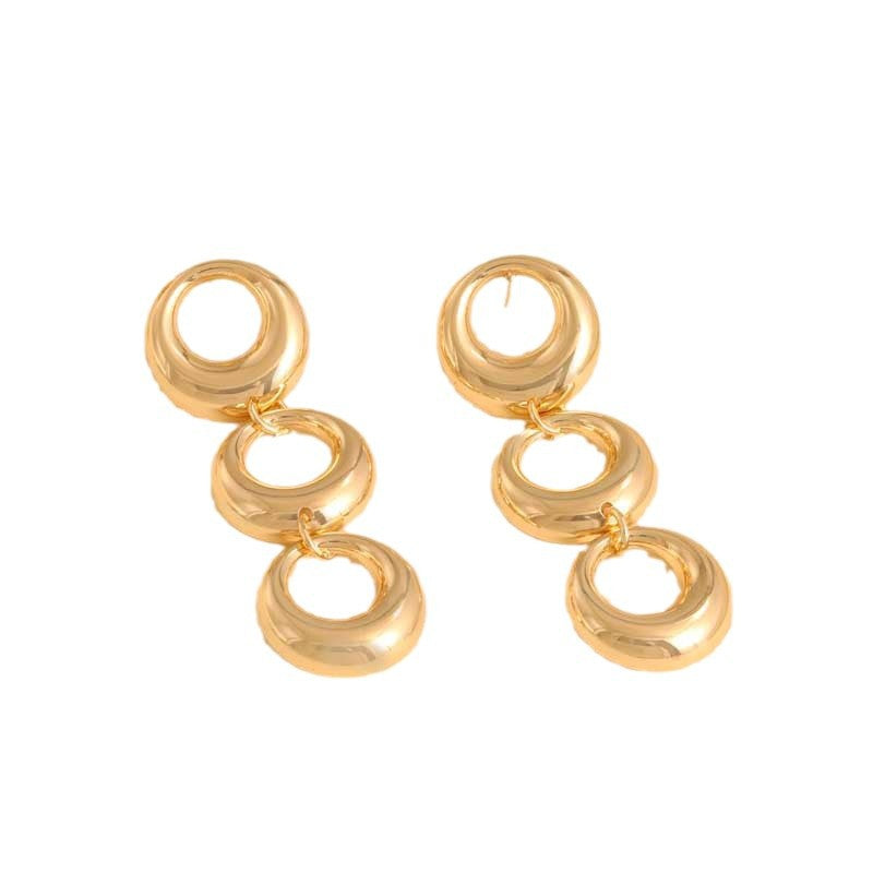 Women's Hanging Earrings with Modern, Geometric Elements Symbol Fashion