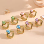 Women modern earrings with asymmetrical design Symbol Fashion
