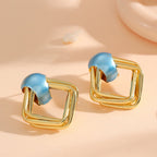 Women modern earrings with asymmetrical design Symbol Fashion