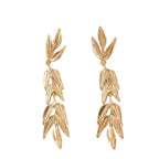 Women's Hanging Earrings with Elegant Leaf Design Symbol Fashion