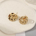 Women's elegant earrings with rustic, folded design Symbol Fashion