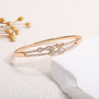 Ladies bracelet with elaborate infinity symbol and sparkling zirconia Symbol Fashion