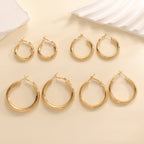 Women's hoop earrings made of high-quality stainless steel with elegant design Symbol Fashion