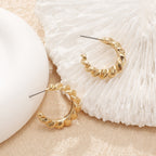 Women Hanging Earrings with Elegant Wave Design Symbol Fashion