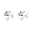 Ladies earrings in modern floral design Symbol Fashion