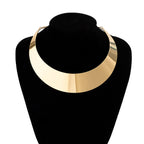 Women Choker Necklace with Modern V Design Symbol Fashion