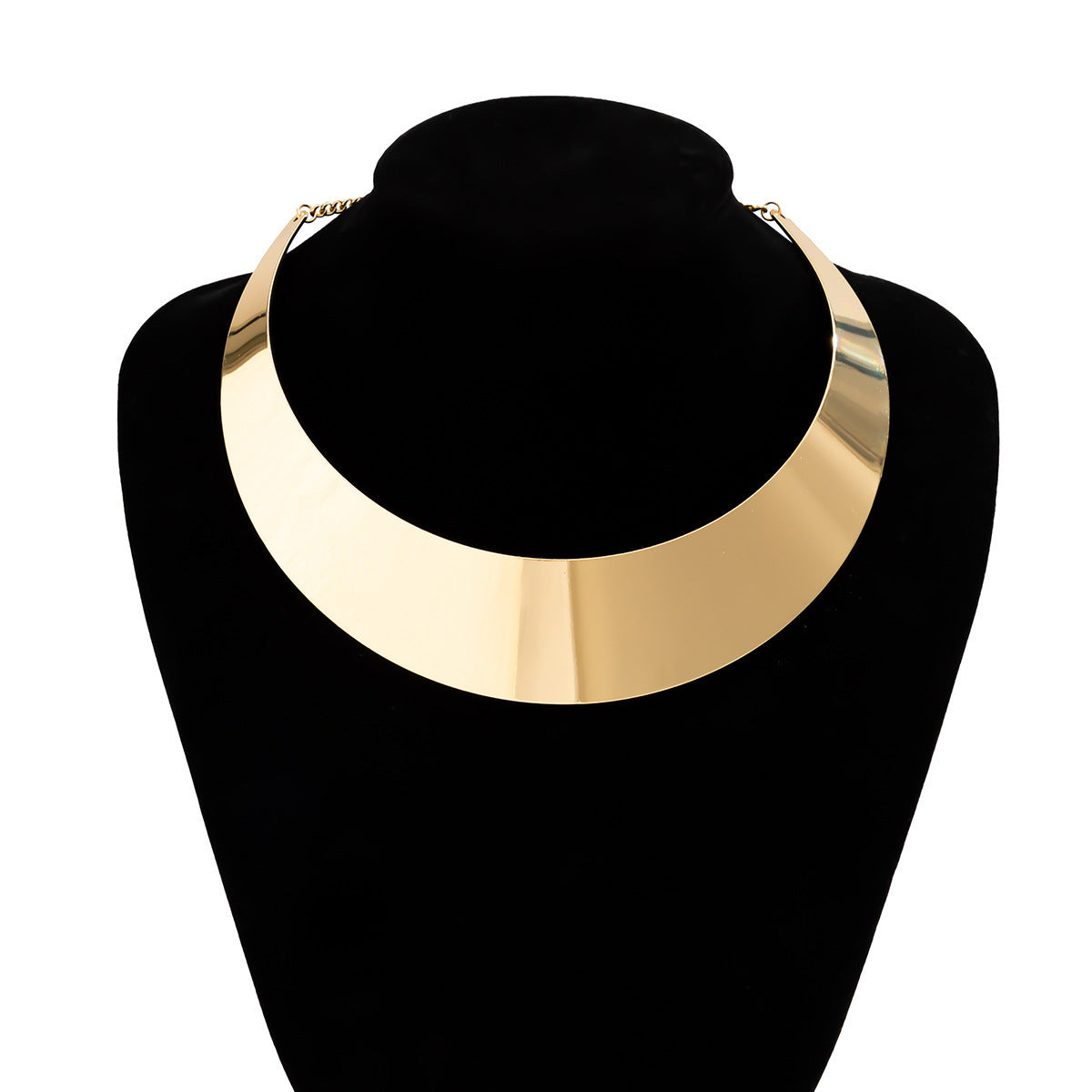 Women Choker Necklace with Modern V Design Symbol Fashion