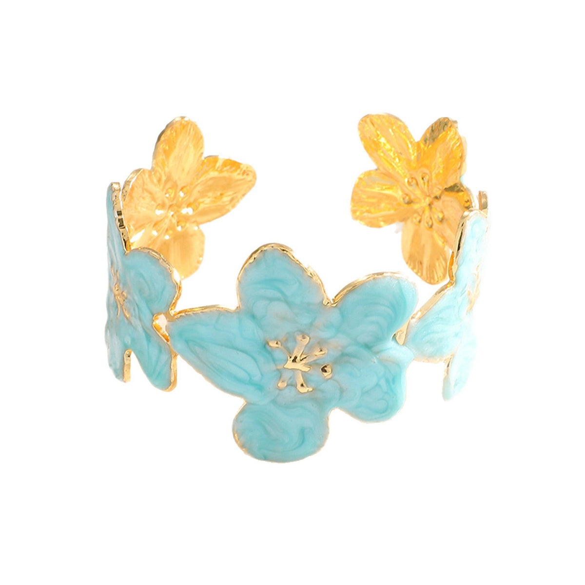 Ladies' bangle with floral motifs Symbol Fashion