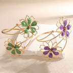 Ladies bracelet with artistic flower design Symbol Fashion