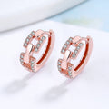 Ladies earrings with sparkling zirconia and modern design Symbol Fashion