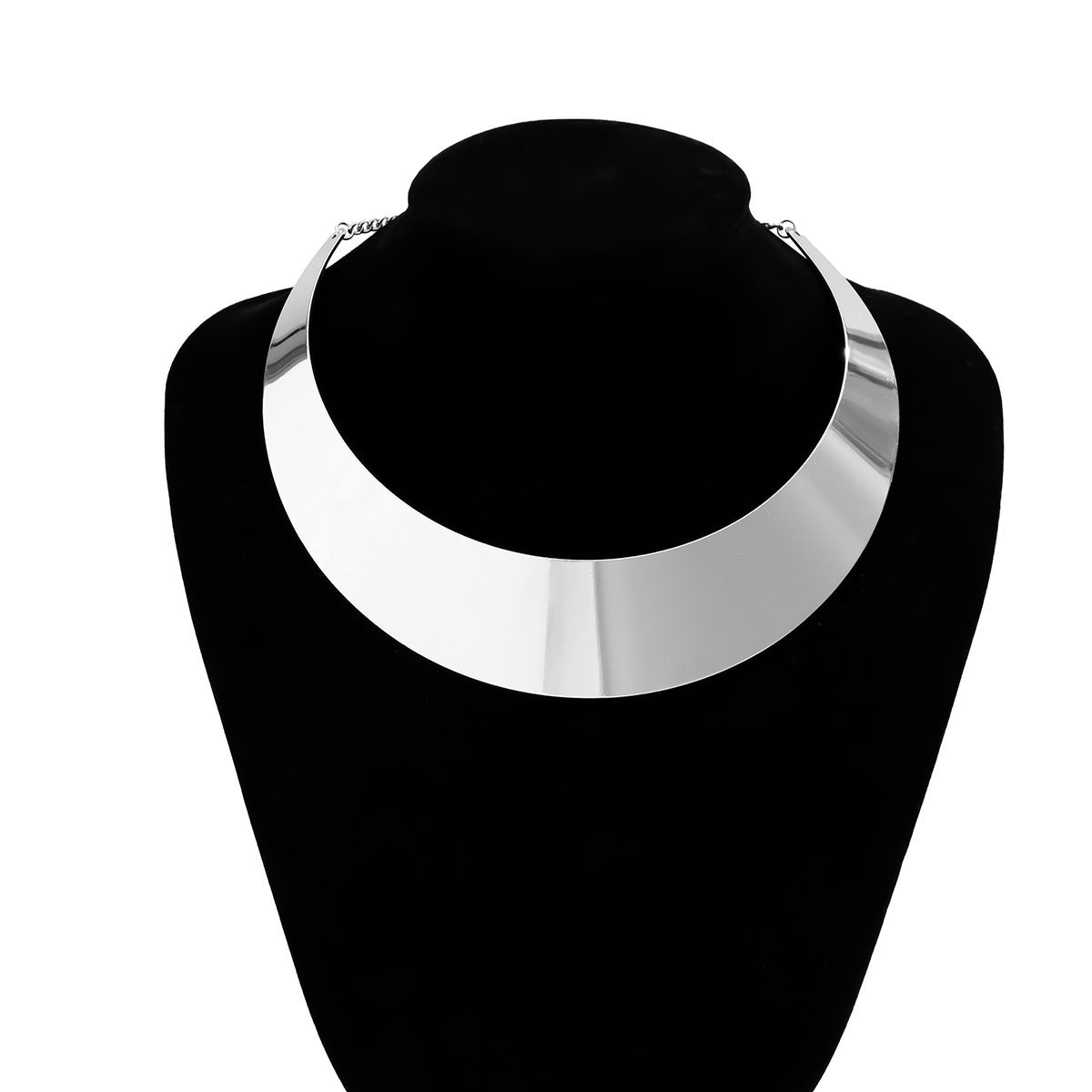 Women Choker Necklace with Modern V Design Symbol Fashion