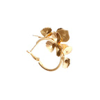 Ladies Creoles with artistic floral ornament Symbol Fashion