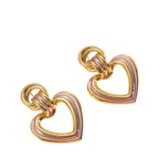 Women’s earrings in modern heart design Symbol Fashion