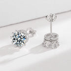 Ladies earrings with sparkling zirconia in elegant wreath design Symbol Fashion