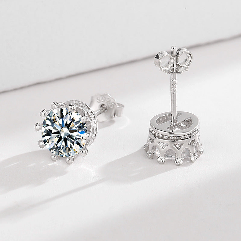 Ladies earrings with sparkling zirconia in elegant wreath design Symbol Fashion