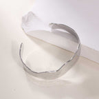 Women's Open Bangle in Modern Bamboo Design Symbol Fashion
