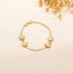 Ladies' bracelet with elegant heart design and fine link chain Symbol Fashion