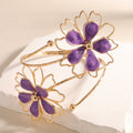 Ladies bracelet with artistic flower design Symbol Fashion