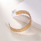 Women's Open Bangle in Modern Bamboo Design Symbol Fashion