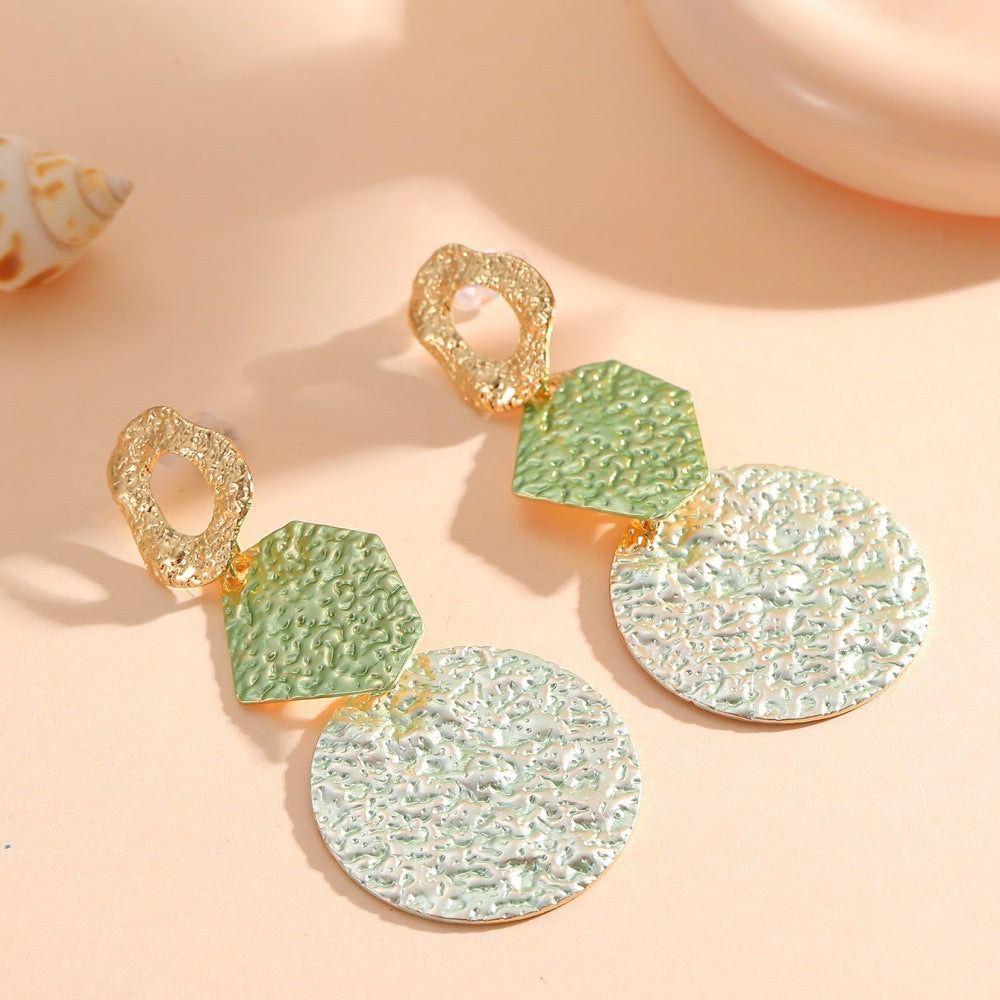 Women's Hanging Earrings with Modern Geometric Design Symbol Fashion