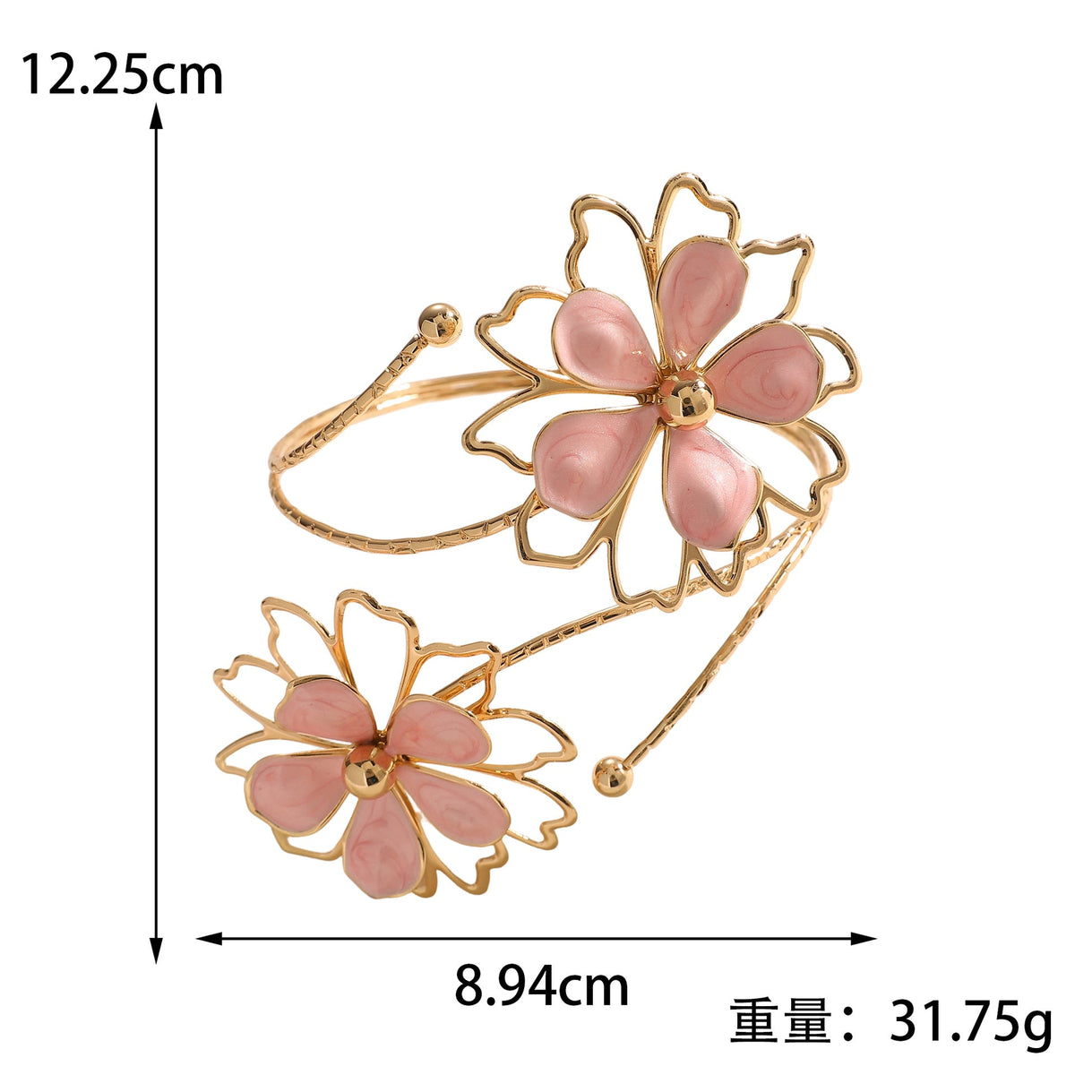 Ladies bracelet with artistic flower design Symbol Fashion