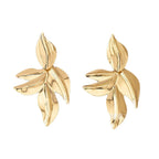 Women’s earrings with elegant leaf design Symbol Fashion
