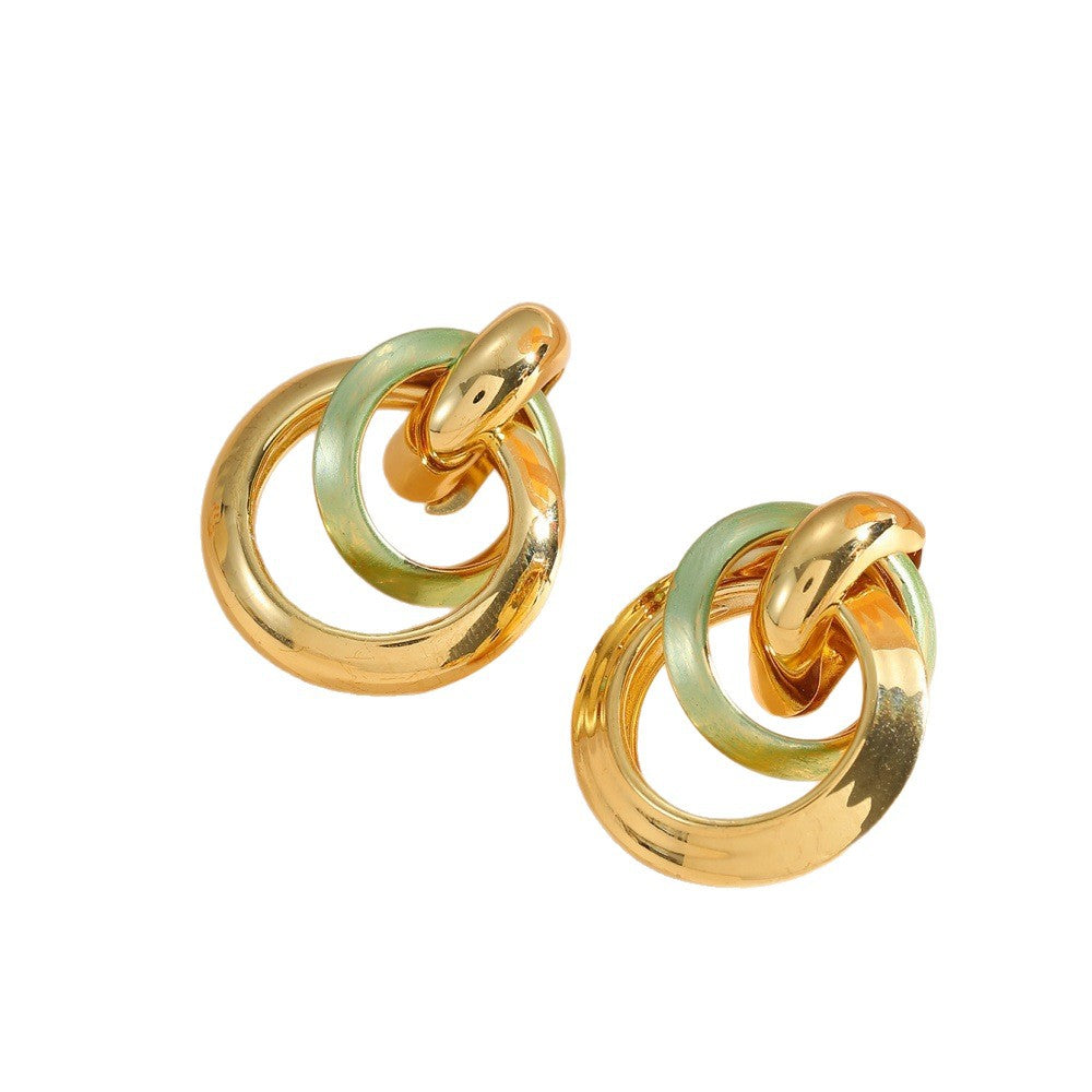 Women's earrings in elegant ring design Symbol Fashion