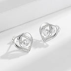 Women's earrings in elegant heart design with sparkling zirconia Symbol Fashion