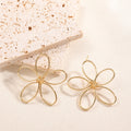 Ladies Hanging Earrings in Artistic Flower Design Symbol Fashion