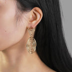 Women's Hanging Earrings in Artful Wire Design Symbol Fashion