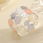 Ladies Open Bangle with Intricate Circle Design Symbol Fashion