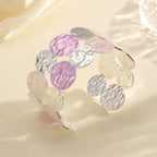 Ladies Open Bangle with Intricate Circle Design Symbol Fashion