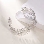 Women's Open Bangle with Elegant Wave Design Symbol Fashion