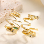 Women's Drop Earrings with Wavy Design Symbol Fashion