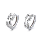 Ladies earrings with sparkling zirconia and modern design Symbol Fashion