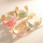 Women's bangle with floral flower pattern Symbol Fashion