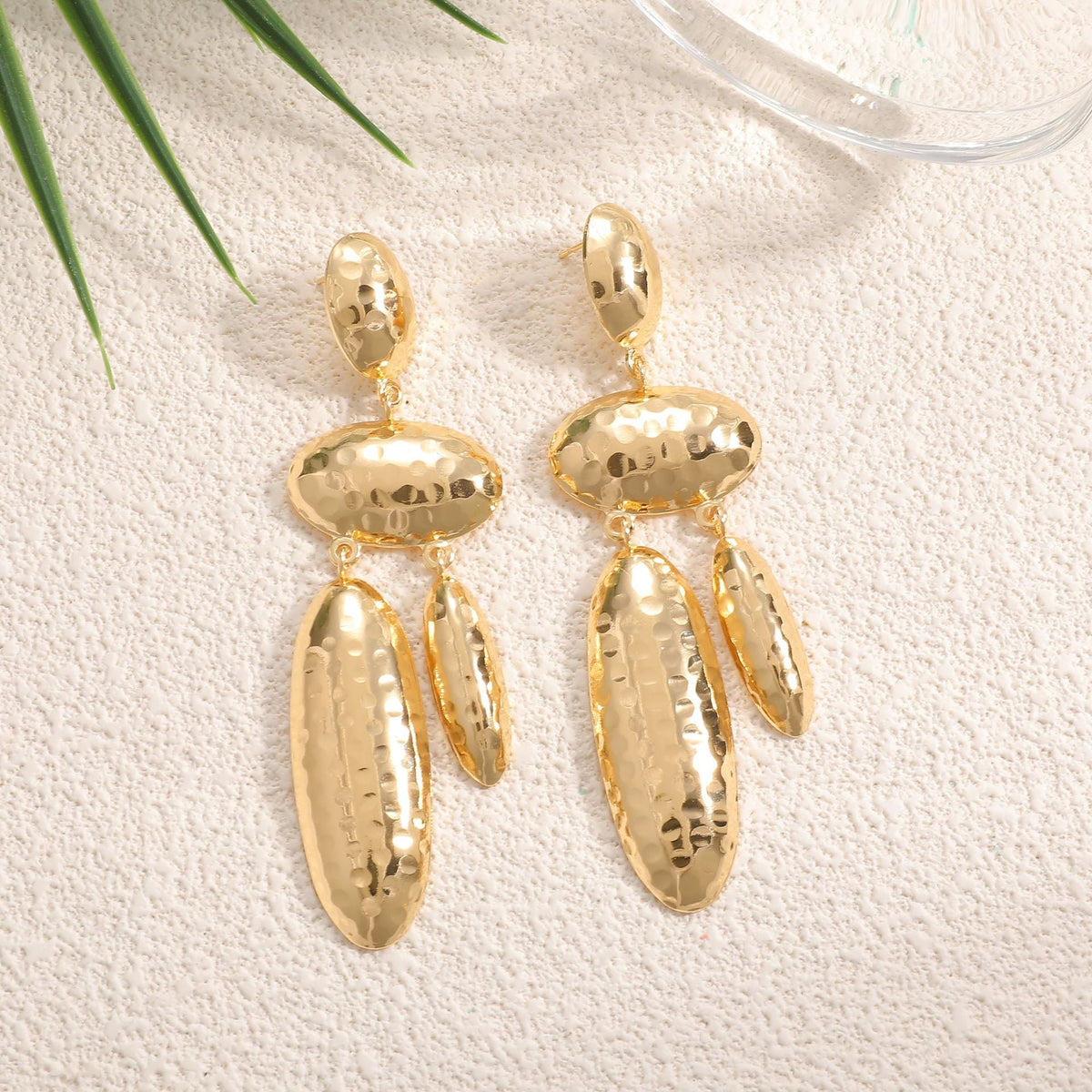 Women Hanging Earrings with artistic, three-dimensional design Symbol Fashion