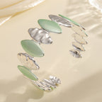 Women Open Bangle with Unique Textured Design Symbol Fashion