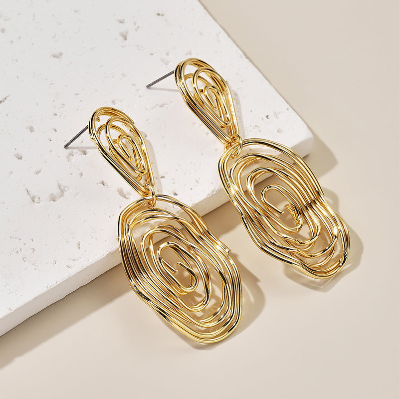 Women's Hanging Earrings in Artful Wire Design Symbol Fashion
