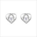 Women's earrings in elegant heart design with sparkling zirconia Symbol Fashion