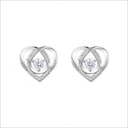 Women's earrings in elegant heart design with sparkling zirconia Symbol Fashion