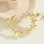 Women's bracelet with structured, golden beads Symbol Fashion