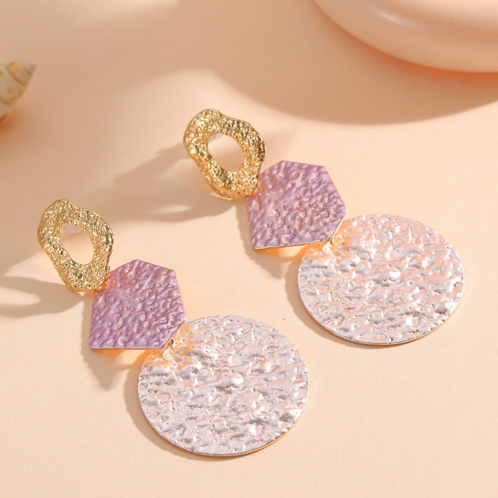 Women's Hanging Earrings with Modern Geometric Design Symbol Fashion