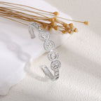 Ladies bracelet with elaborate infinity symbol and sparkling zirconia Symbol Fashion