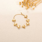 Ladies' bracelet with elegant heart design and fine link chain Symbol Fashion
