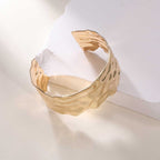 Ladies Open Cuff Bracelet with Artistic, Organic Design Symbol Fashion