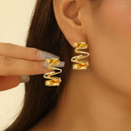 Women artistically designed hoops Symbol Fashion