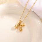 Women's necklace with curved letter pendant Symbol Fashion